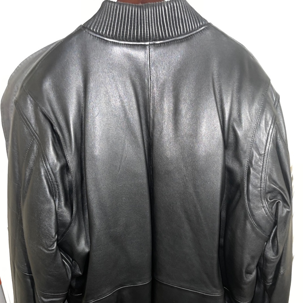 Sean John Luxury Bomber Leather Jacket